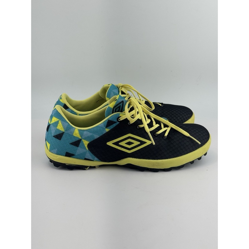 Umbro Flash Turf Indoor Soccer Cleats Womens Size 8.5 Shoes Black Blue Green